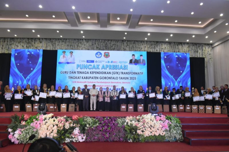 Puncak Apresiasi Guru dan Tenaga Kependidikan (GTK) Transformatif Kabupaten Gorontalo Tahun 2025