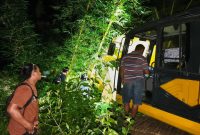 Alat berat excavator yang di temukan oleh tim gabungan Polres Pohuwato Kodim 1313 Pohuwato