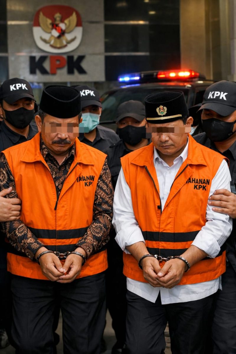 Ilustrasi dua pejabat tinggi terjaring Operasi Tangkap tangan oleh KPK,masing-masing Walikota Madiun dan Bupati Pati