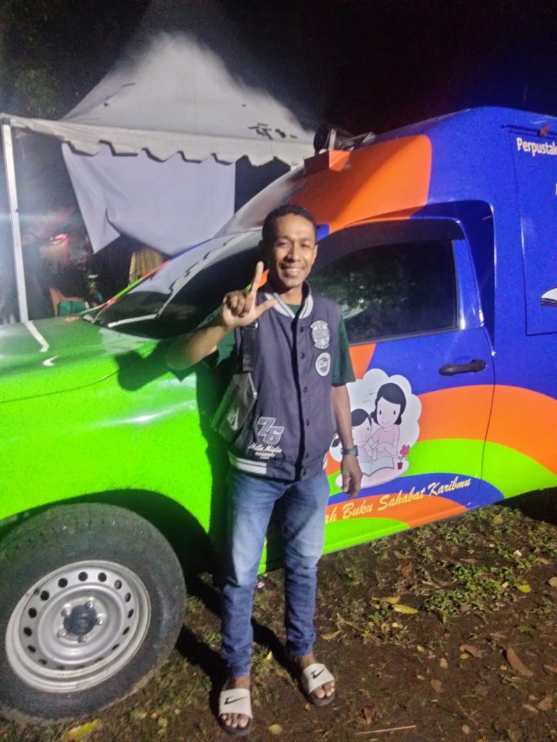 Ahmad Amin Rumaf, Pengurus Taman Bacaan Nuhu Evav (TBNE). Dok Erick