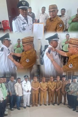 Bupati Saipul A. Mbuinga Lantik Tahir Ibura sebagai Pj Kades Buhu Jaya