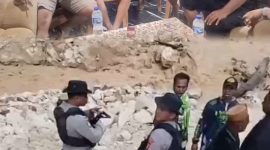 Penambang rakyat saat di gusur pada sabtu 28/05/2026