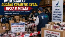 Ilustrasi penyitaan ribuan  Kosmetik tanpa izin dan berbahan berbahaya oleh BPOM RI.ditingkatkan menggunakan artifiasial intelegen