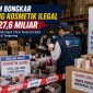 Ilustrasi penyitaan ribuan  Kosmetik tanpa izin dan berbahan berbahaya oleh BPOM RI.ditingkatkan menggunakan artifiasial intelegen