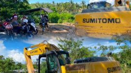 Alat berat excavator yang disita oleh Polres POHUWATO diduga di gunakan untuk aktivitas PETI di lokasi Desa Teratai.Dok Istimewa