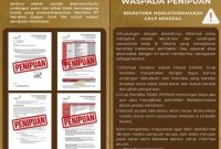 Edaran resmi dan bentuk penipuan mencatut nama Merdeka Cooper Gold