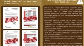 Edaran resmi dan bentuk penipuan mencatut nama Merdeka Cooper Gold