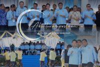 Chairman Of Gobel Group, Rachmat Gobel bersama Wakil Presiden beserta beberapa Pemerintah Pusat dan Provinsi Gorontalo pada saat Pembukaan PENAS XVII Tani dan Nelayan di GOR DAVID TONY. Limboto, 20/06/2026.Dok Istimewa