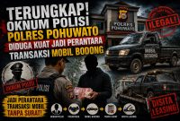 Ilustrasi Keterlibatan Oknum Polisi Polres Pohuwato terkait kasus jual beli Mobil Bodong pengadaan BUMDes Pohuwato timur, ditingkatkan dengan menggunakan Artifisial Intelegensia. 