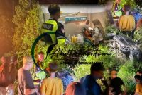 Kolase Foto di Lokasi Tempat Kejadian Perkara(TKP) Laka Tunggal.Dok Istimewa