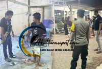 Kolase Foto Tim Unit Reaksi Cepat Polres Pohuwato saat di TKP dugaan Penganiayaan. dok Istimewa