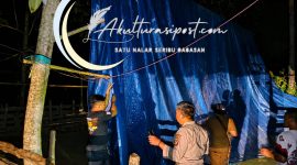 KRDY oleh Polsek POPAYATO di lokasi yang di duga menjadi tempat perjudian Sabung ayam, Desa Tahele, Kecamatan Popayato Timur. Dok Istimewa