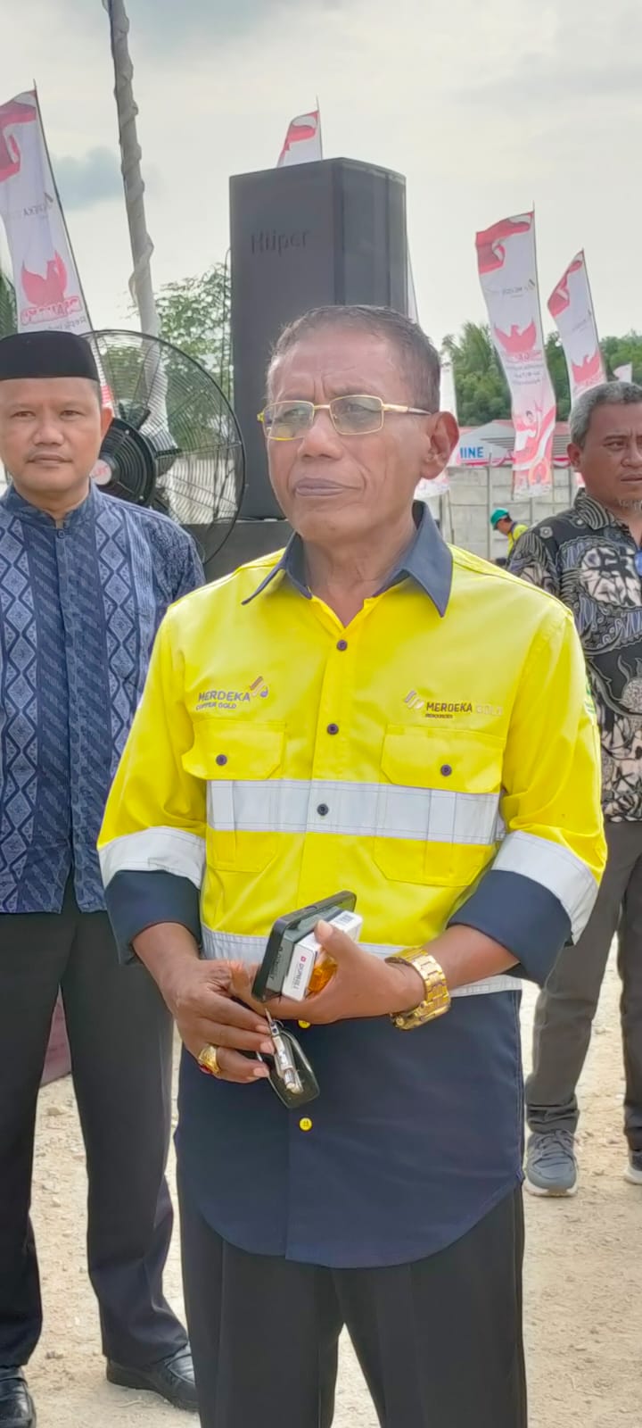 Idris Kadji, Anggota DPRD Pohuwato yang juga Ketua KUD Dharma Tani saat momen 17 Agustus. Dok. Istimewa