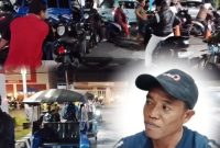 Kolase foto pantauan antrian panjang di SPBU Andalas dan Pengawas SPBU andalas, Oyan Jafar. Dok. Akulturasipost/Arsadi