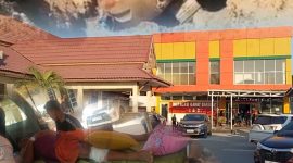Kolase Foto korban PETI, Ridwan Mbuinga saat di evakuasi di RSPB dan Alat berat Excavator jenis Hitachi di lokasi kejadian kecelakaan kerja/Dok istimewa