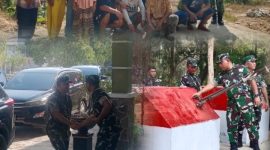 Kolase foto Kasdam XIII/Merdeka Tinjau Jembatan Garuda Sigaso Gorontalo Utara, Cek Langsung Kondisi Konstruksi pada 07/09/2026,Dok.Istimewa