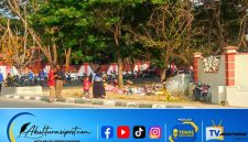 Sudut depan Kantor Bupati Pohuwato pada saat menjelang Upacara Sumpah pemuda dengan pemandangan tumpukan sampah dan bau tak sedap, (28/10/2026), Dok. akulturasipost